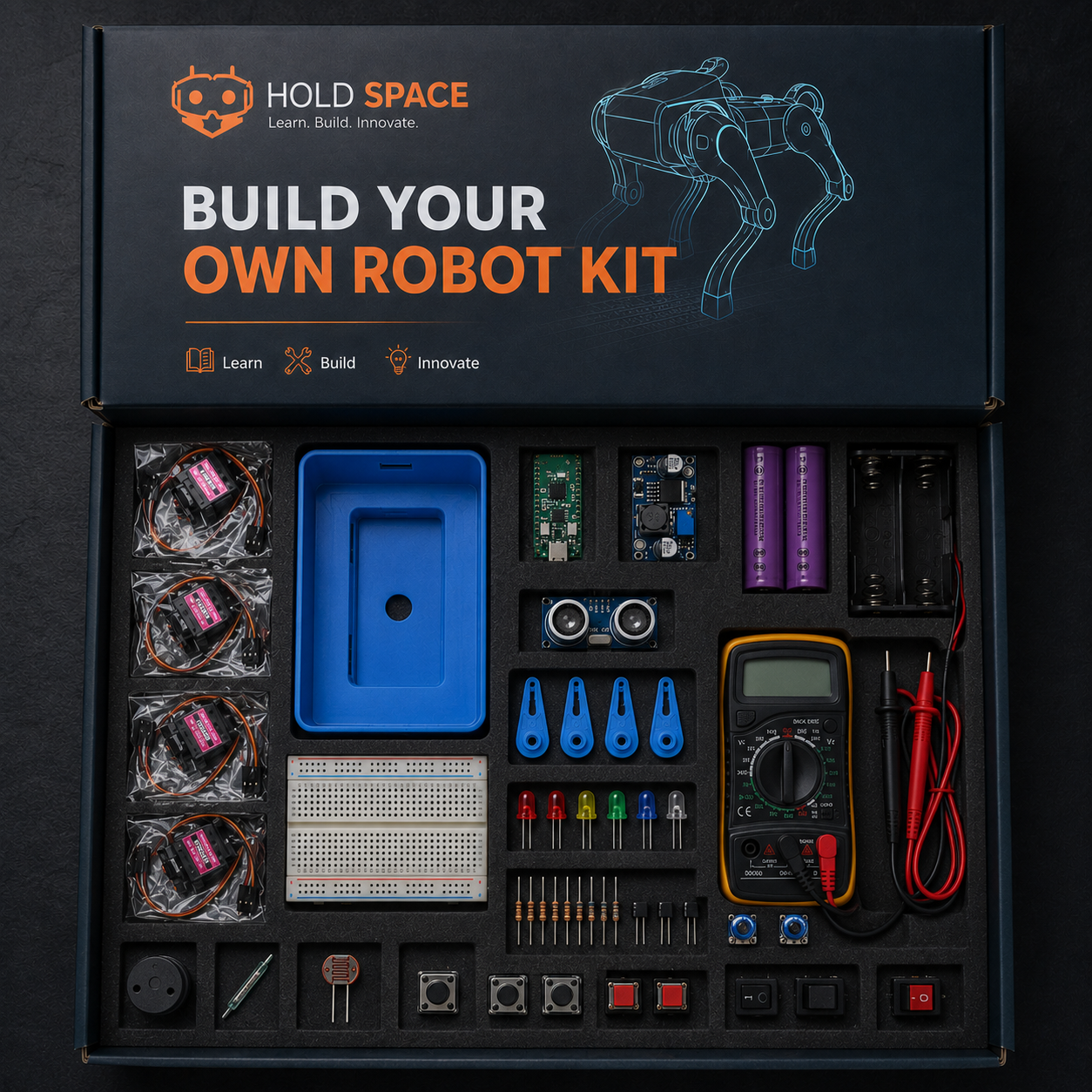 COBOT kit components flatlay
